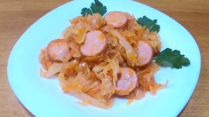 Просто и вкусно. СОЛЯНКА из КАПУСТЫ с сосисками.