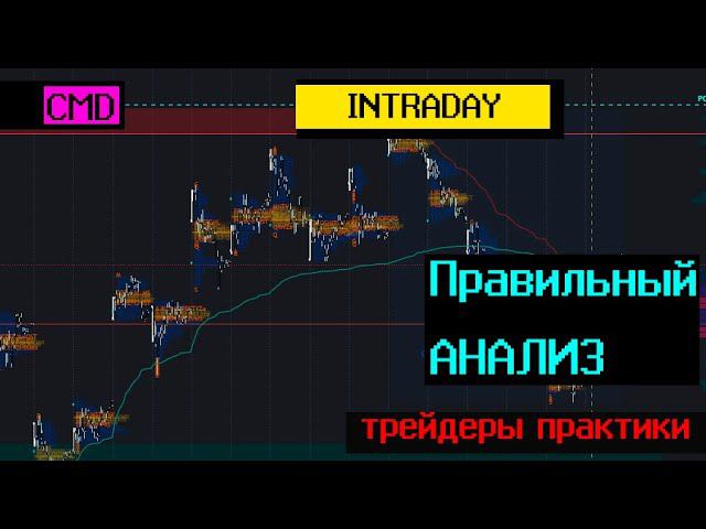 Группа трейдеров. Правильный анализ для интрадей трейдинга. Пример на нефти, американская сессия.