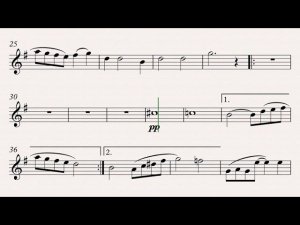 "As Time Goes By" видеоминусовка с нотами для саксофона-альта, темп 90