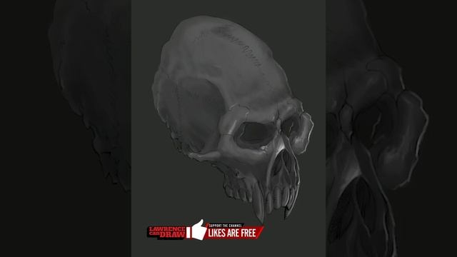 Alien Skull - [Daily Sketch Workout] - iPad Procreate - SHORT