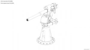 45-мм морская пушка 21-K. Чертёж.