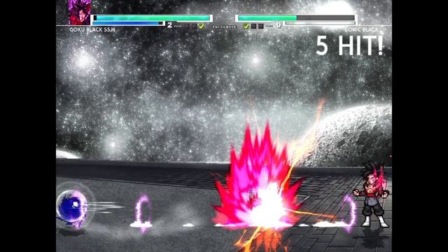 Goku Black SSJ4 VS Sonic Black V2 (all form) in Mugen смотреть онлайн