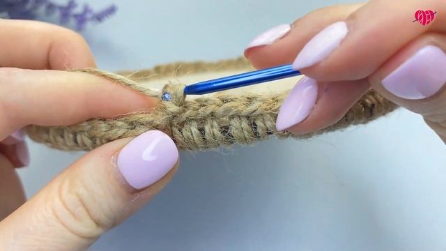 Корзинка из джута крючком | Мастер-класс