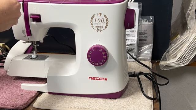 Threading the top thread and using the needle threader on the Necchi K132A Sewing Machine