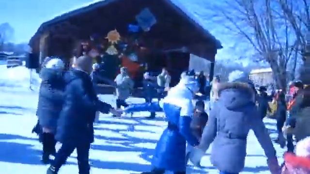 Хоровод на Масленицу 13 марта 2016 в селе Нижние Куряты смотреть онлайн