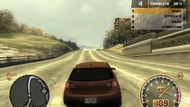 Need for speed Most Wanted 2005:VW Golf Gti Gameplay смотреть онлайн