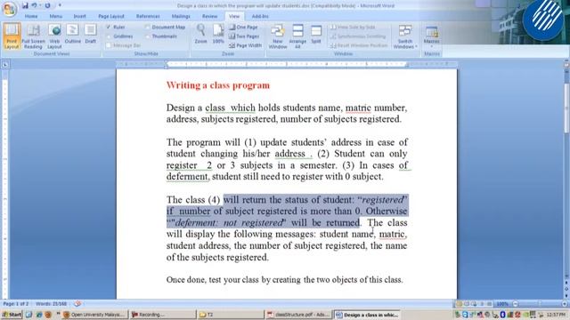 [T] CBOP3203 Tutorial 2: Writing Java Class Programs and Objects Creation Part 2 смотреть онлайн