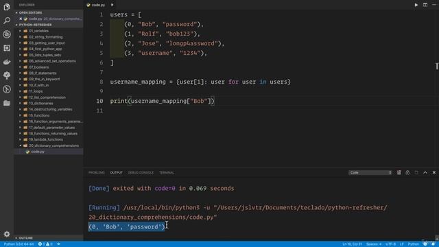 02 - A Full Python Refresher - 026 Dictionary comprehensions