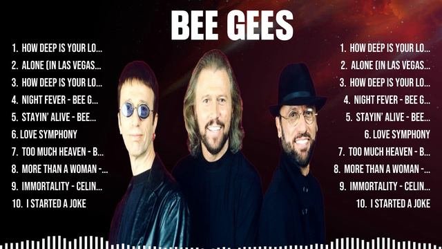 Bee Gees Greatest Hits 2024 Collection   Top 10 Hits Playlist Of All Time