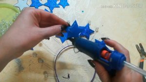 Мк новогодний ободок "звёздочка"