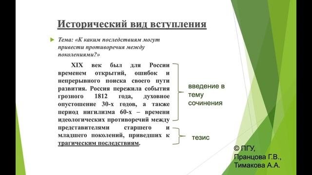 Итоговое сочинение. Вступление