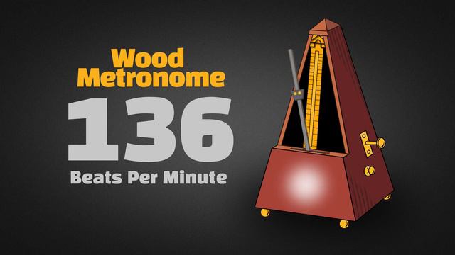 136 BPM Wood Metronome [30 Minuts] смотреть онлайн