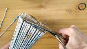 Плетение из газетных трубочек | Ваза из газетных трубочек