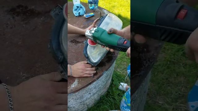 Як правильнополірувати фари, как правильно полировать фари, полировка фар Opel Omega B 2,5TDS смотреть онлайн