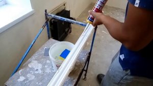 поклейка потолочного плинтуса (багета)С чего начать.