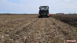 John Deere 9520 RX + HORSCH Tiger 6 MT качественная заделка кукурузной соломы.