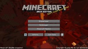 Minecraft 1.16 Nether Title Screen (Nether Update) 10 Minutes