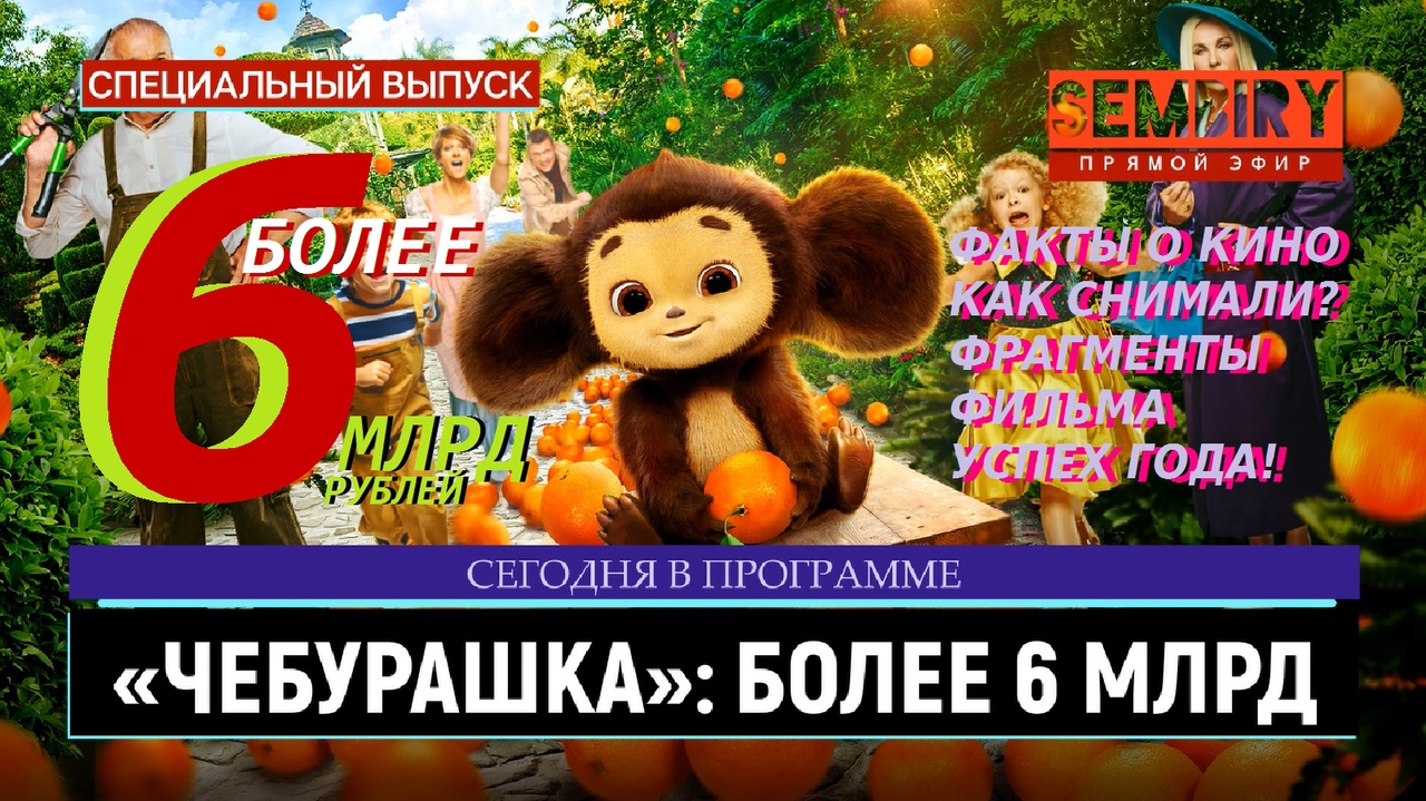 ЧЕБУРАШКА: БОЛЕЕ 6 МЛРД РУБЛЕЙ. ФАКТЫ О ФИЛЬМЕ. ИСТОРИЯ УСПЕХА. ЕЖЕДНЕВНО. СПЕЦ-ВЫПУСК от 04.02.2023 смотреть онлайн