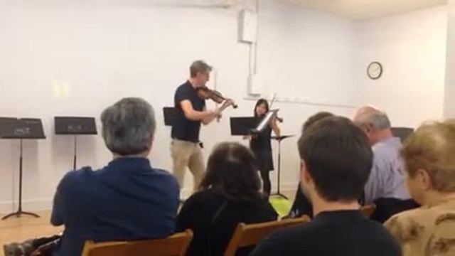Ligia and Robert play Gavotte from Shostakovichs 5 pieces for 2 violins and piano