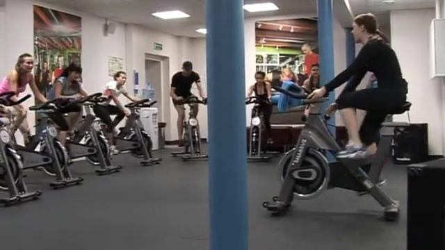Тренировка Сайкл в клубе "Оранж Фитнес" с Ренатой Молочковой