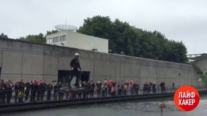 Полёт человека на квадрокоптере