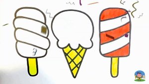 Как нарисовать МОРОЖЕНОЕ для детей / Рисуем и раскрашиваем МОРОЖЕНОЕ / Ice cream Drawing For Kids