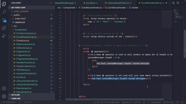 Conditions in JSX React смотреть онлайн