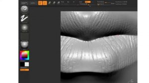 Урок лепки и создания кистей губ человека в программе Zbrush