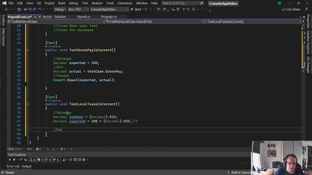 Unit test C# class with xUnit смотреть онлайн