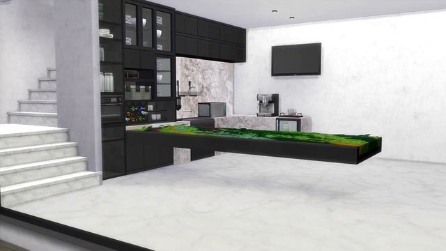Современная пляжная вилла | Строительство | Без СС | The Sims 4 | Stop motion