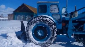 Обзор на самодельный снегоротор на т-40