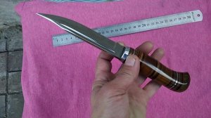 ЖИГАНСКИЙ НОЖ/ФИНКА. 95Х18. РУКОЯТЬ НОЖА ТЕКСТОЛИТ. ОБЗОР.