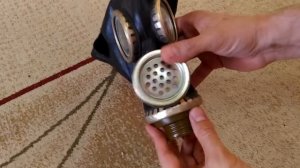 Подготовка противогаза для тренировок.