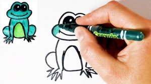 Как нарисовать ЛЯГУШКУ. Рисуем ЖАБУ. How to draw a FROG.