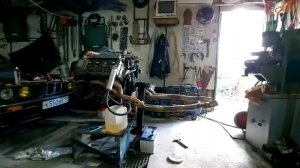 Запуск двигателя BMW M60 V8 в Гараже. Engine starting BMW M60 v8