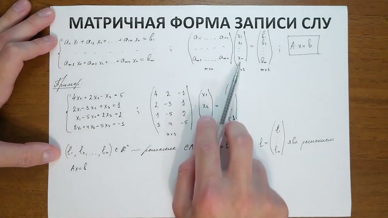 9.1. Матричная форма записи СЛУ
