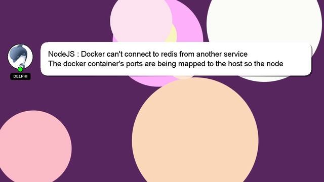 NodeJS : Docker can't connect to redis from another service смотреть онлайн