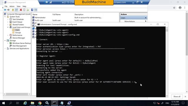 How to install and configure an Azure DevOps agent on an AWS EC2 instance