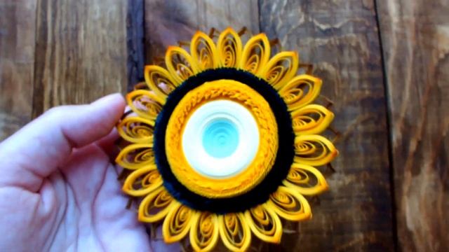 Стилизованный квиллинг подсолнух смотреть онлайн