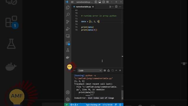 Kesalahan Variable Array Menjadi List Index Out of Range