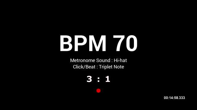 Metronome BPM 70 / Hi-hat / Triplet смотреть онлайн