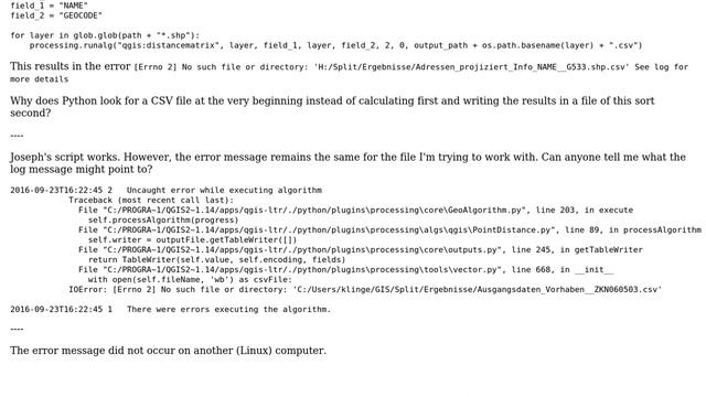 GIS: How to calculate distance matrices for points based on common denominator? смотреть онлайн