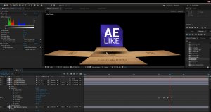Анимация появления логотипа из картонной коробки. Урок Афтер