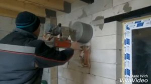 Алмазное бурение в газобетоне