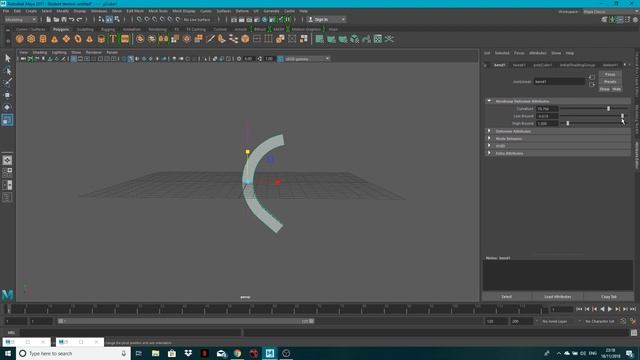 How to bend an object in Maya | Maya Tutorial