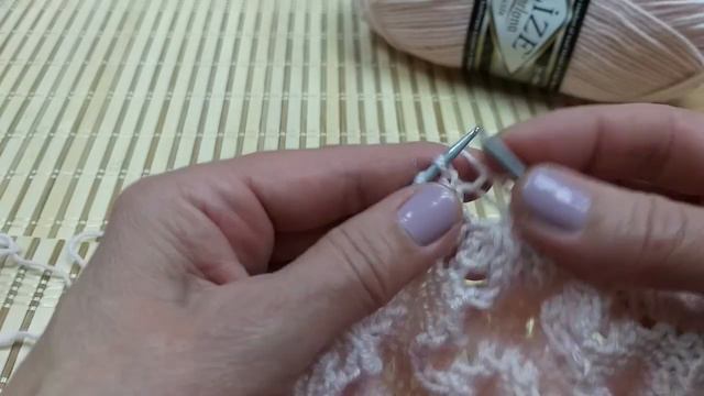 Вязание спицами.Ажурный узор РАКУШКА. смотреть онлайн