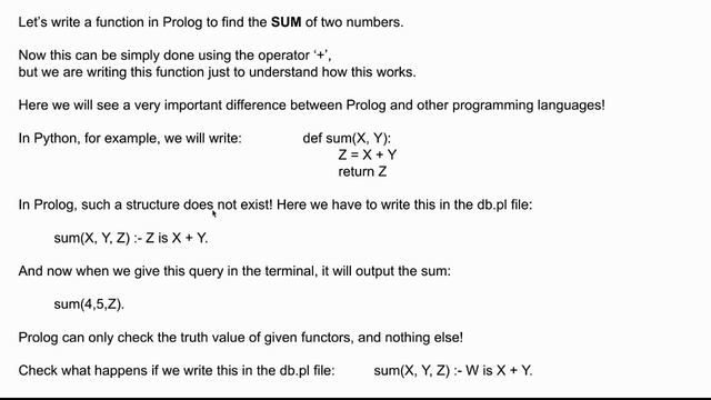 Prolog Programming Basics