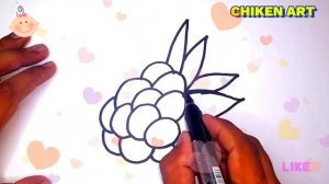 Как нарисовать малину? How to draw a raspberry? Malina qanday chiziladi?