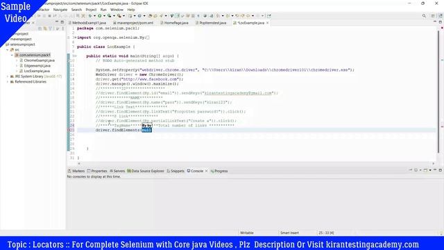 Locators In Selenium Part -3 : Identify elements Using Tag-name - selenium locators Tag-Name