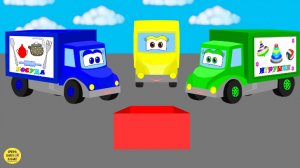 Развивающие мультики про машинки. Грузовики и магазины